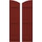 Ekena Millwork Americraft 4-Board (3 Batten) Wood Joined Board-n-Batten Shutters w/Ellipt Top, ARW401BE414X77MRH, PR ARW401BE414X77MRH - alternate 1